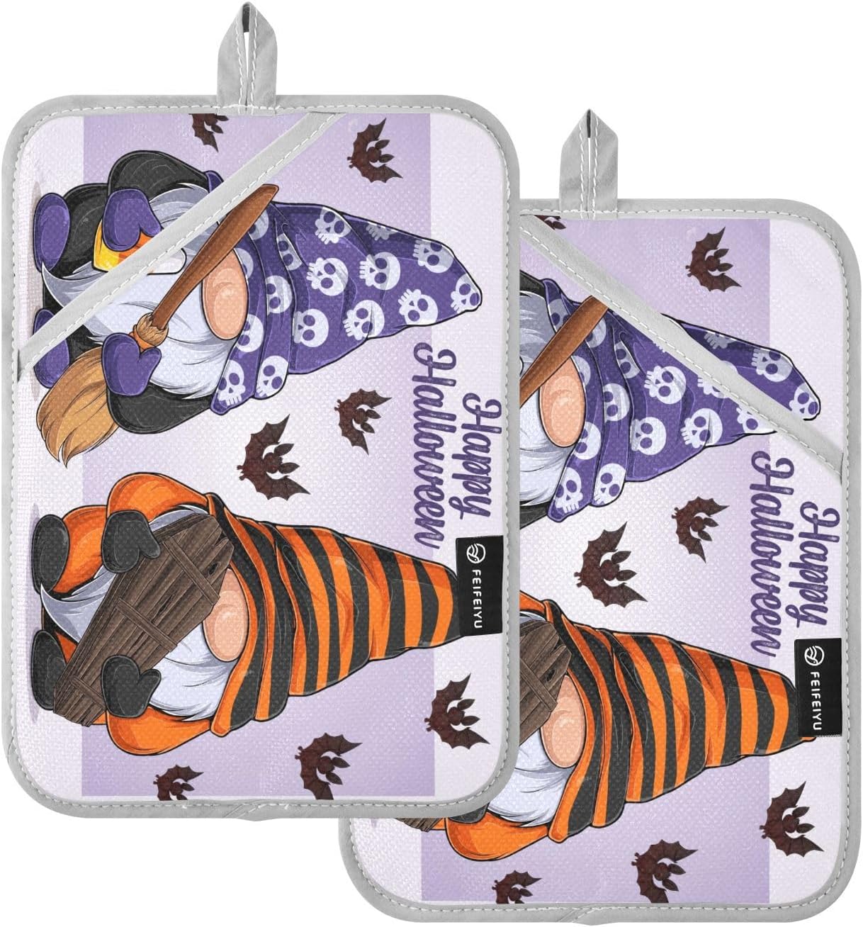 2Pcs Halloween Gnome Pot Holder Set