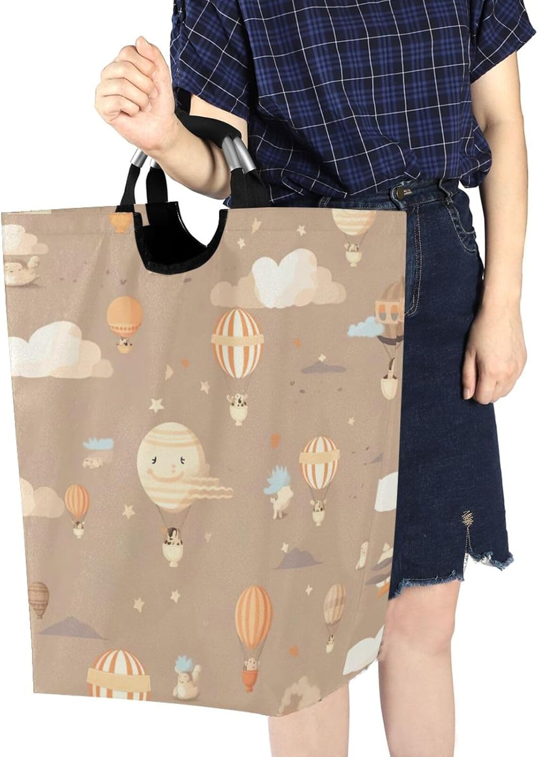 Collapsible Storage Bin for Kids with Cartoon Balloon Design