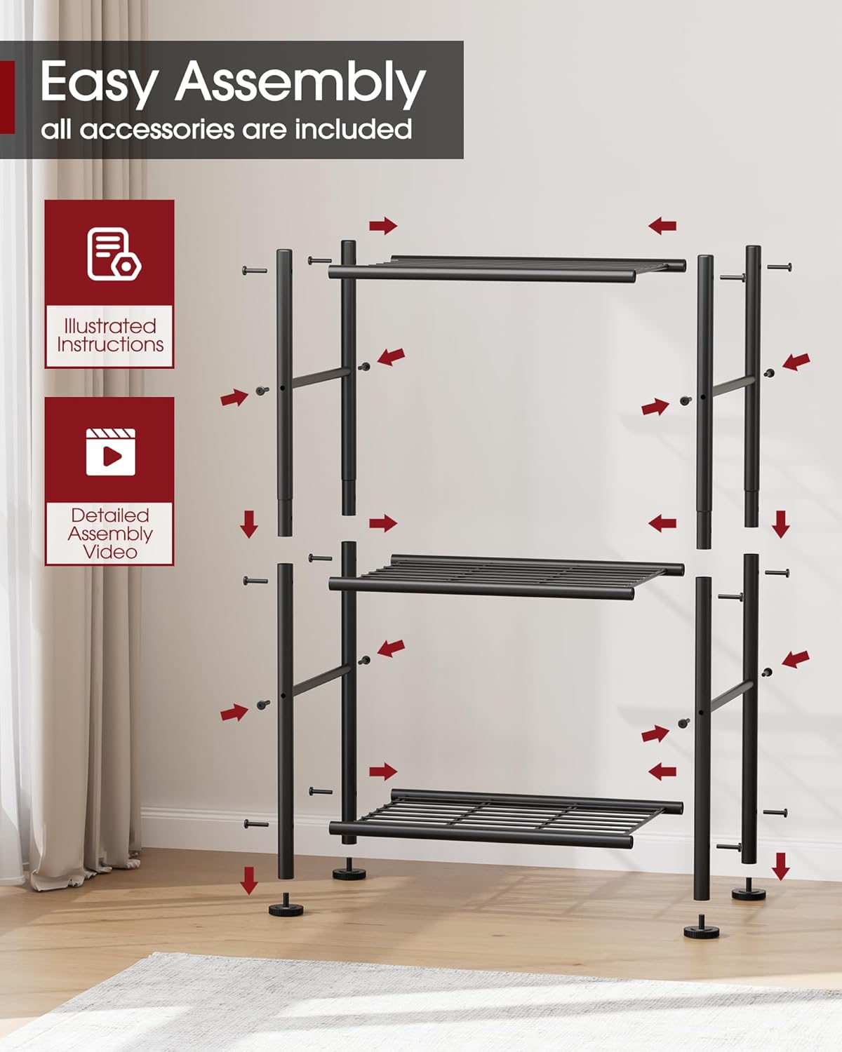 Sturdy Metal Storage Shelf