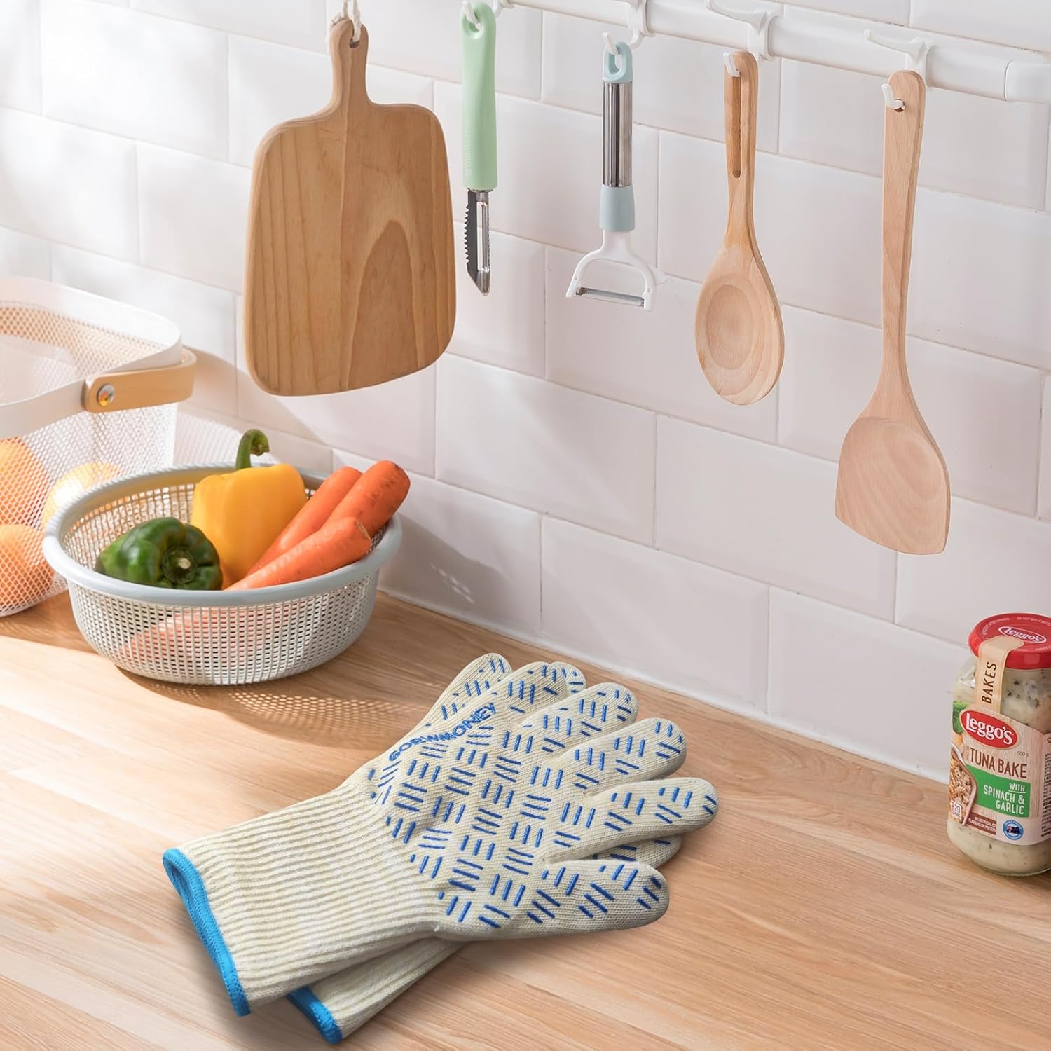 Oven Gloves - Heat-Resistant BBQ Mitts for Cooking and Grilling