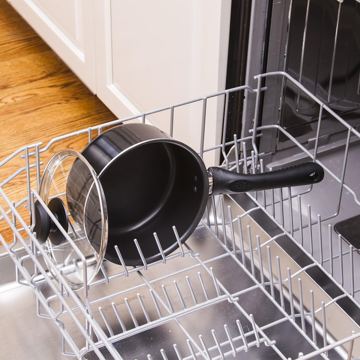 Ecolution 3-Quart Sauce Pan Black Dishwasher Safe