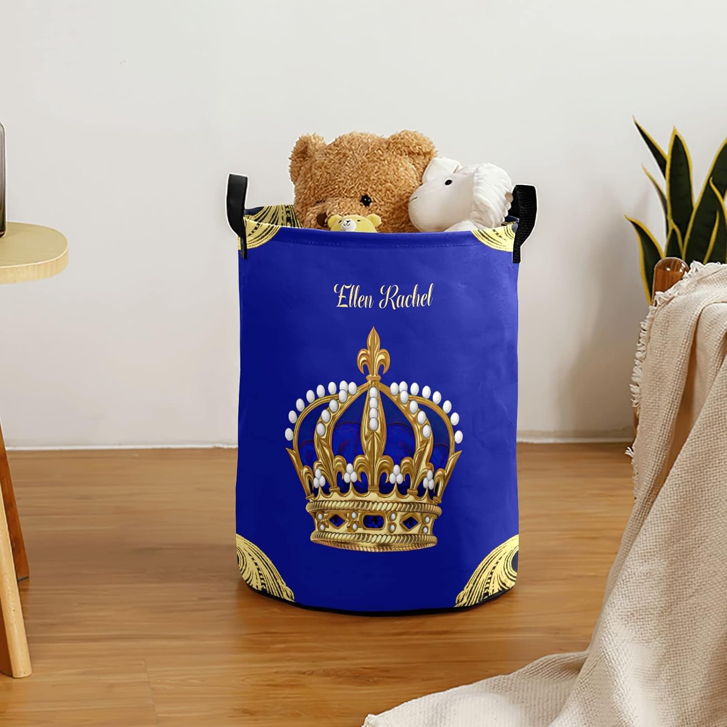 Joyestore Jewelry Prince Crown Blue Rope Laundry Basket