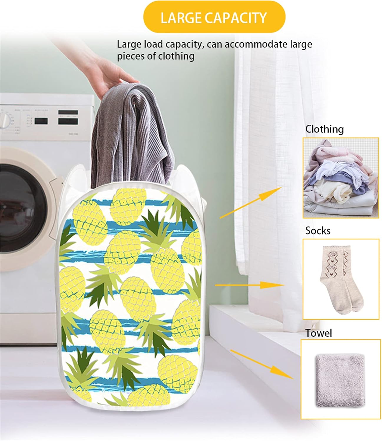 Perfect for Storage - Folding Laundry Hamper for Home and Travel
