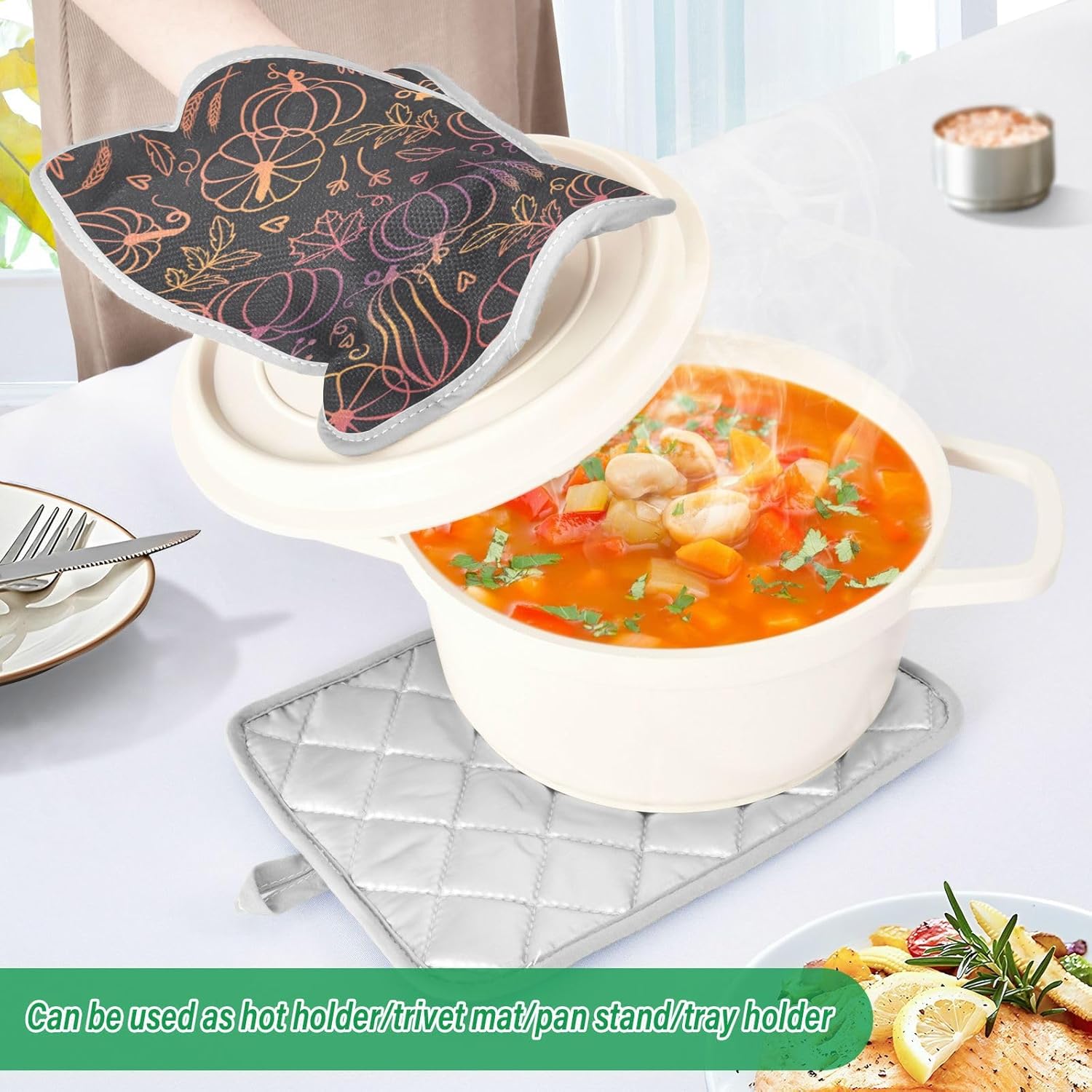 Heat-Resistant Pumpkins Pot Holder 2-Pack