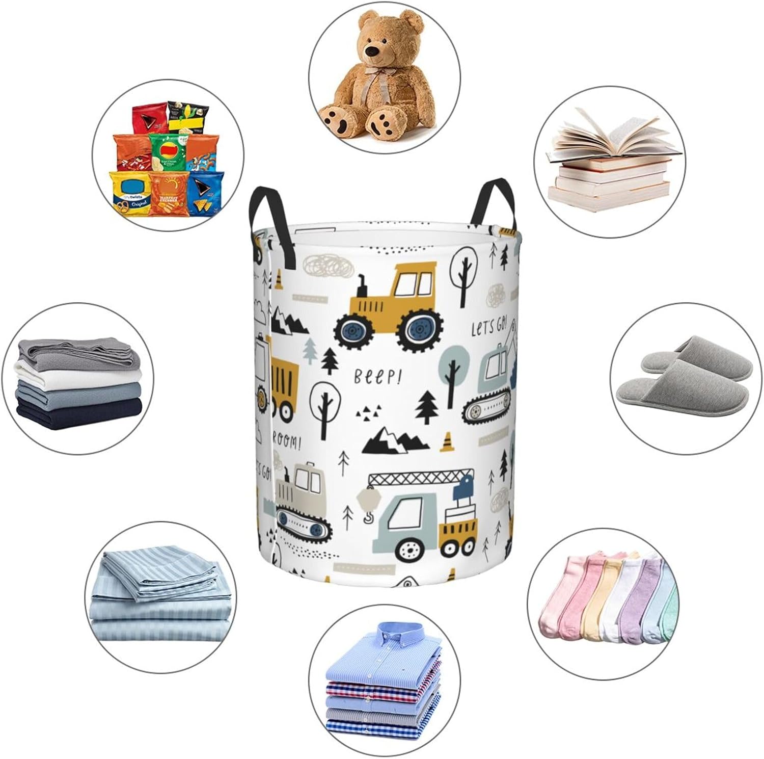 Stylish Water-Resistant Oxford Fabric Laundry Basket for Home Organization
