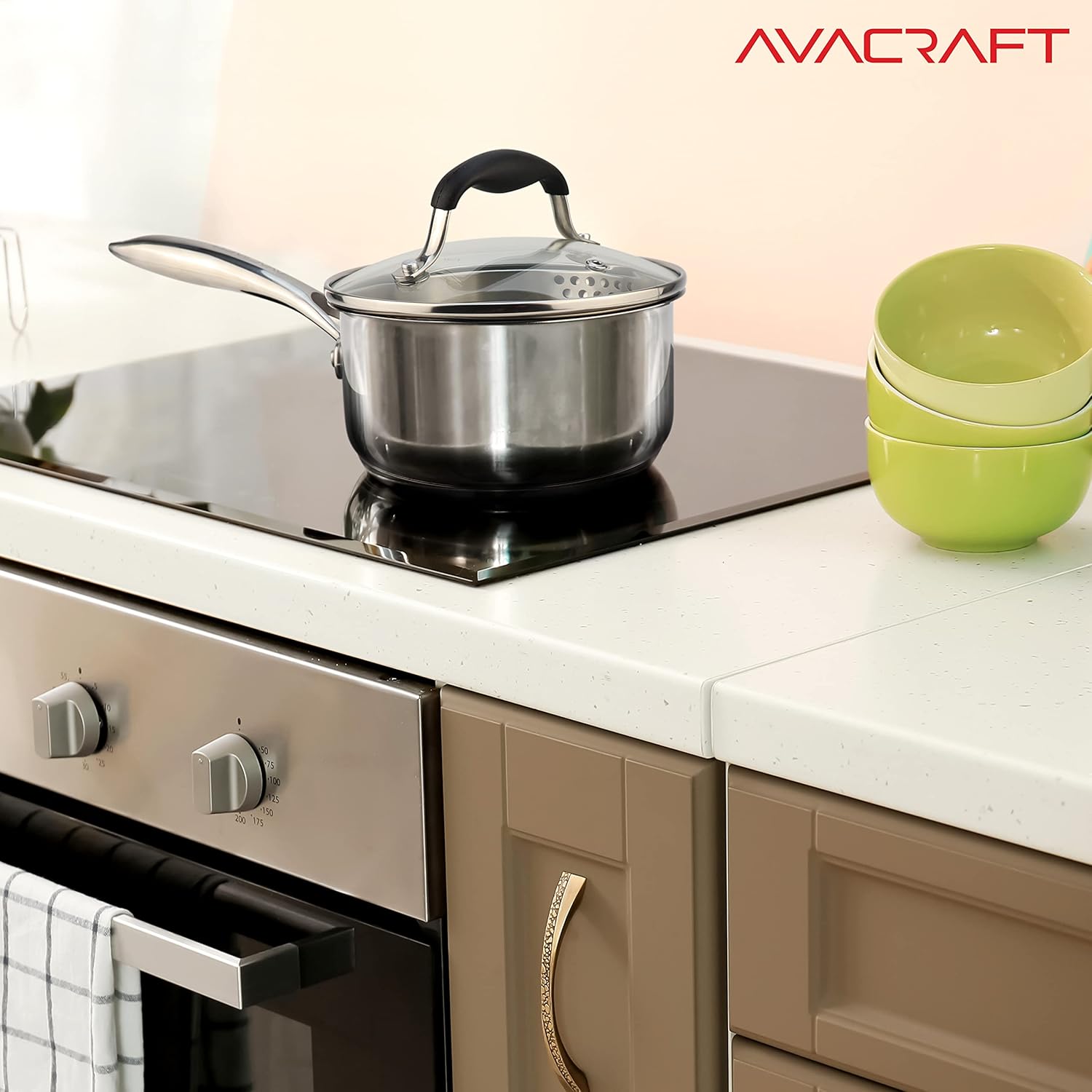 Stainless Steel Multurpose Saucepan with Glass Lid