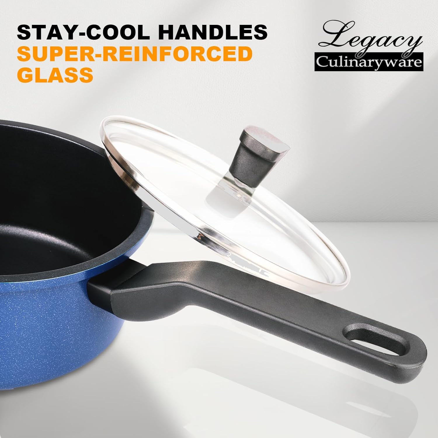 Nonstick Saucepan with Lid PFOA-Free Ergonomic Design Kitchen Essential