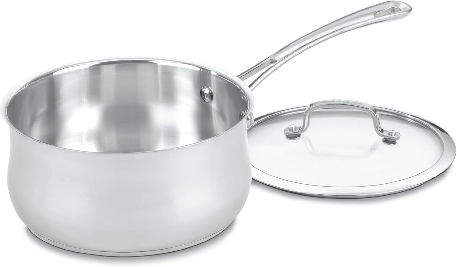 Cuisinart 4193-20 Contour Stainless 3-Quart Saucepan with Glass Cover Silver