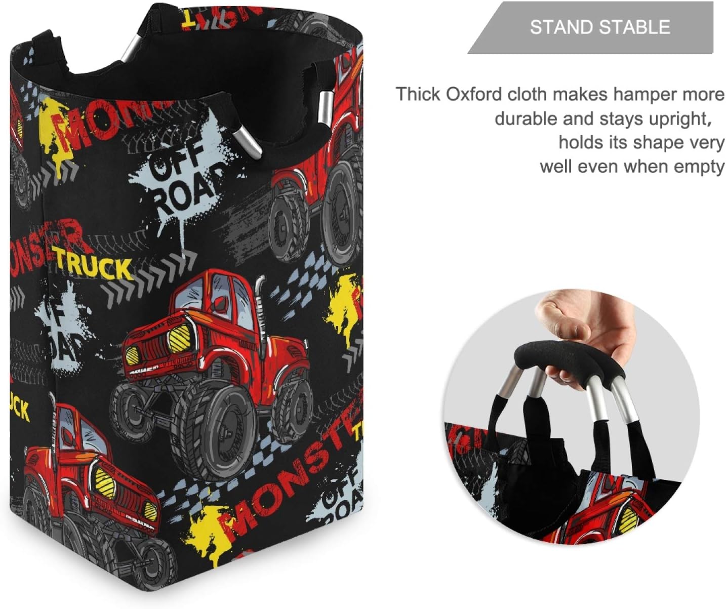 Monsters Are WelcoMe Here - Monster Truck Laundry Basket