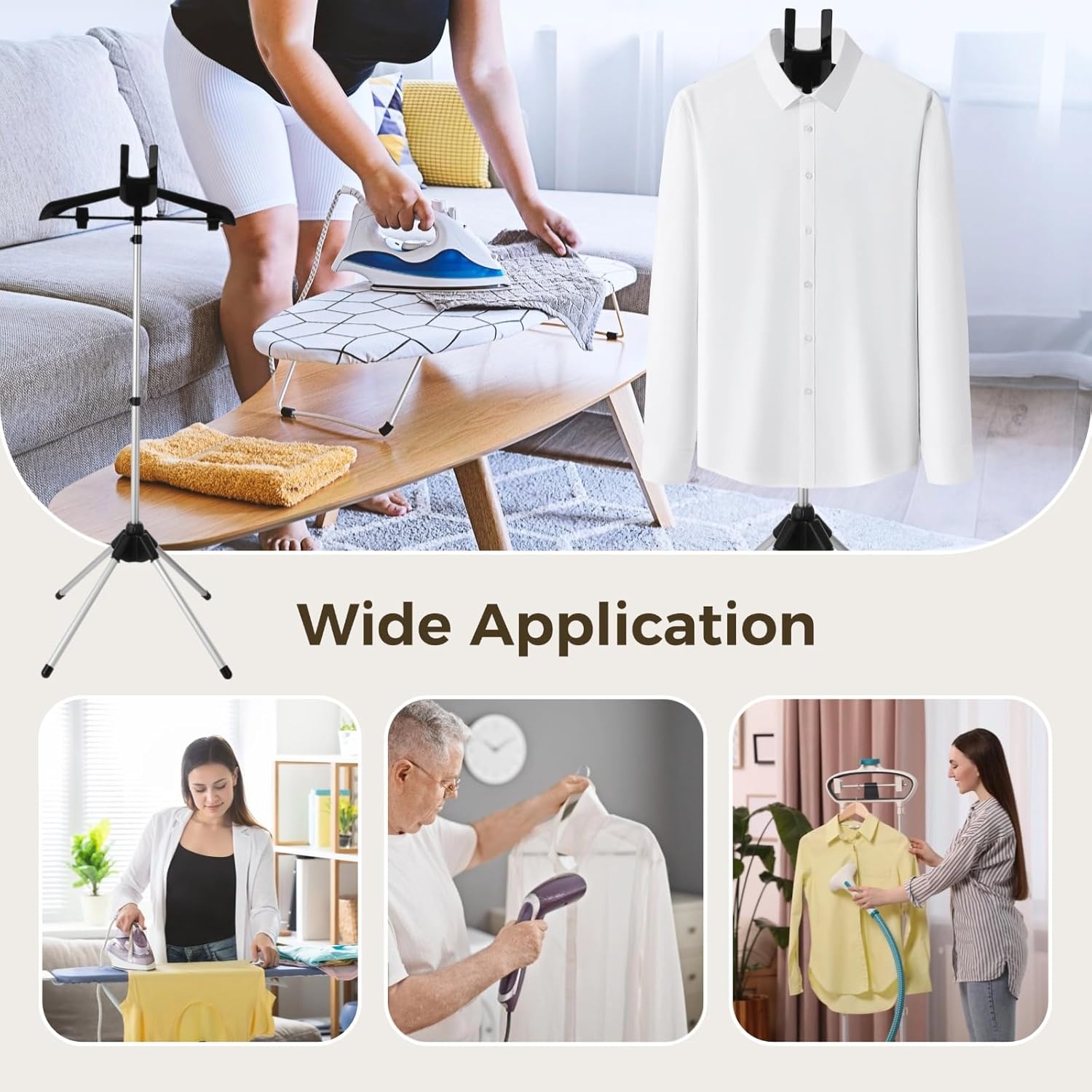 Sturdy Foldable Garment Clothes Rack Cosyoo