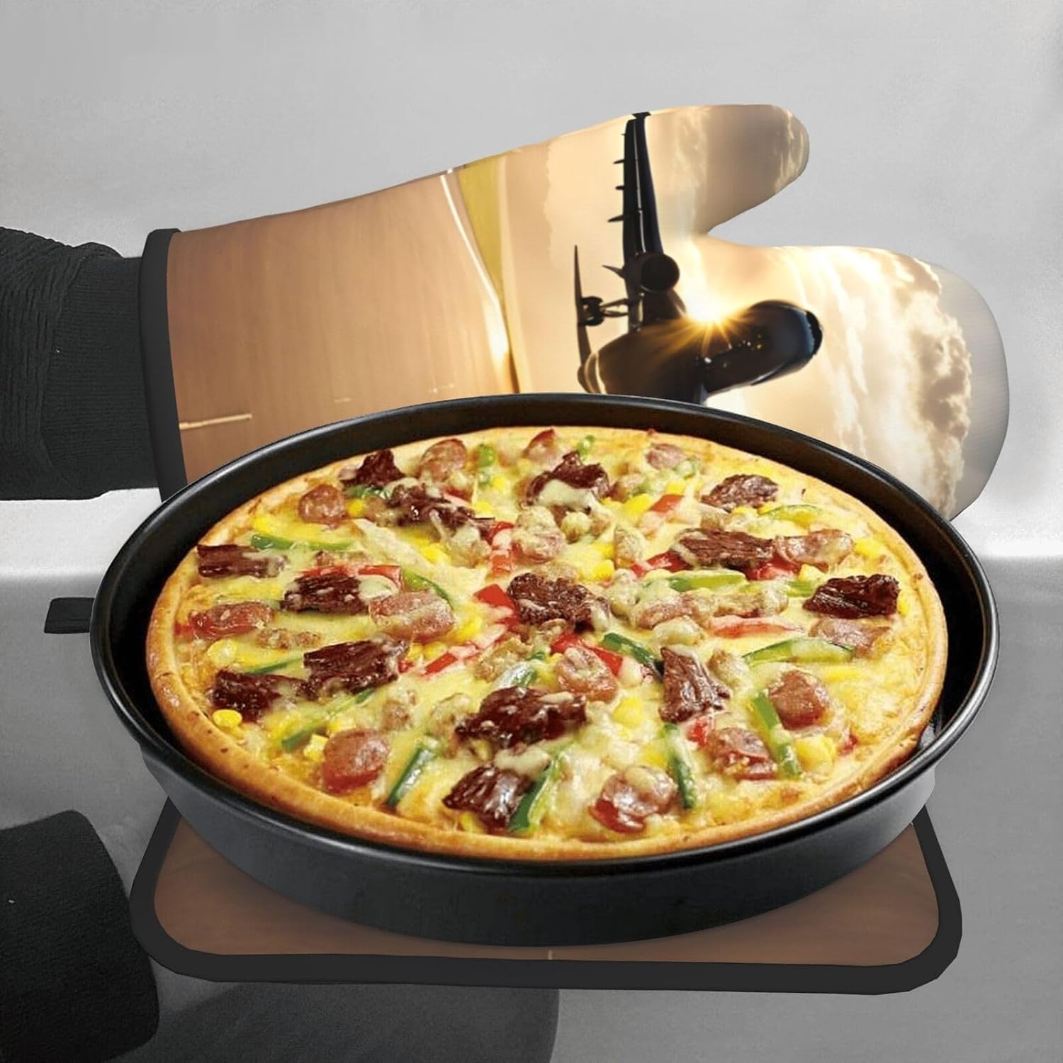 Oven Mitts Pot Holders - Durable Heat-Resistant Pairs