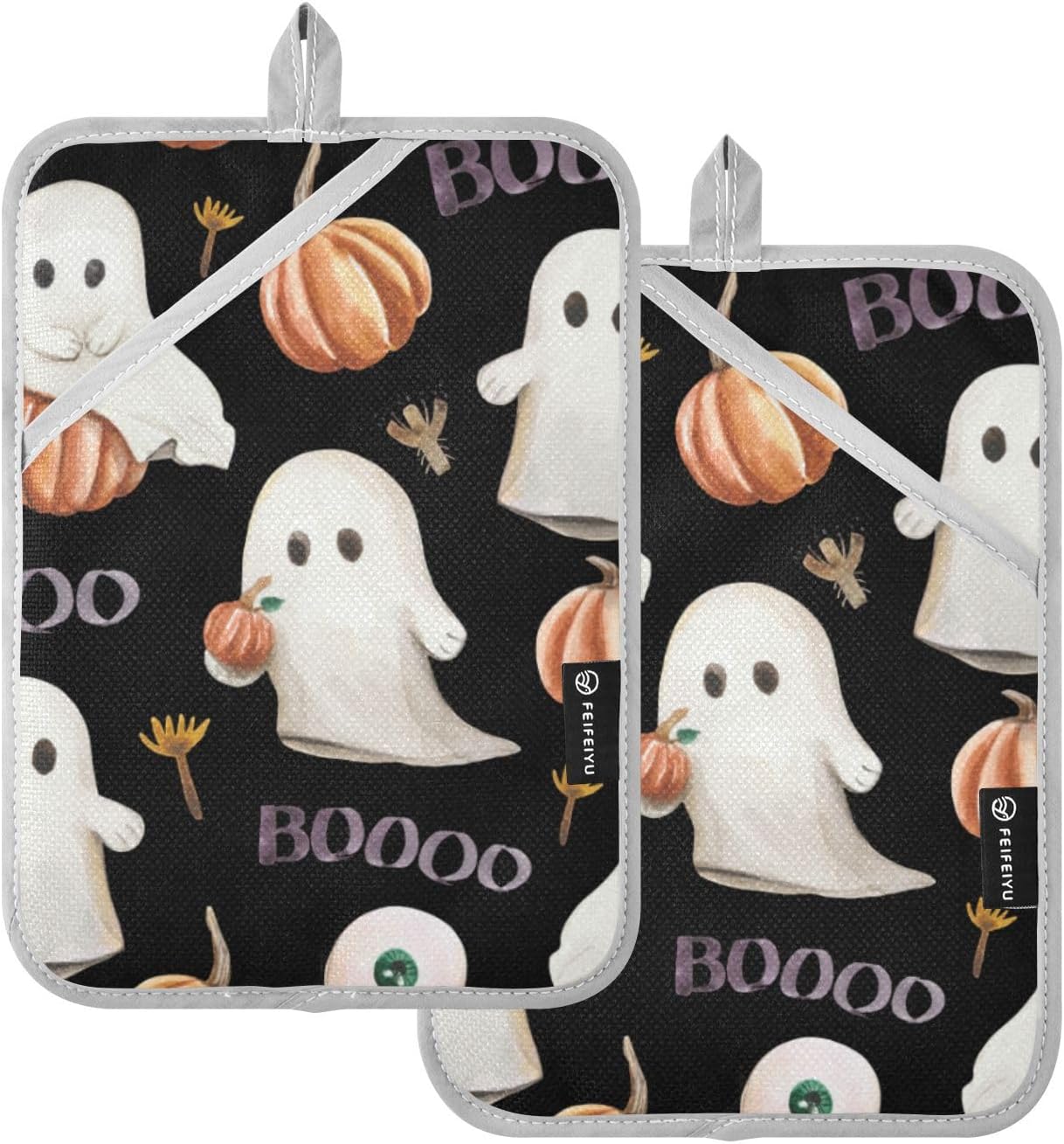 Ourvii Halloween NHL Pair Potholders Set