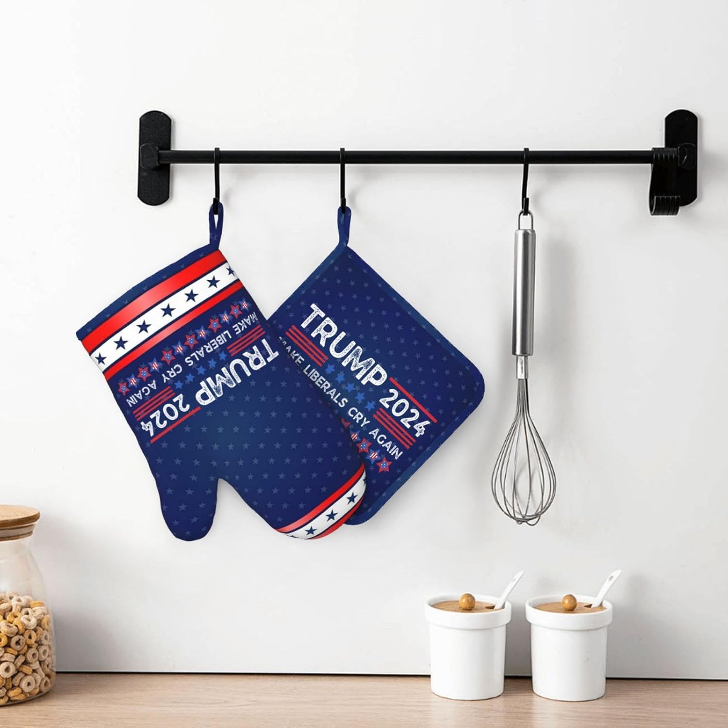 HILLBACK Oven Mitts and Pot Holders Set - Heat Resistant Kitchen Essentials