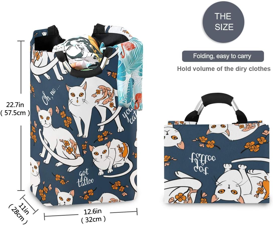Eco-Friendly Cats Laundry Basket w Handles