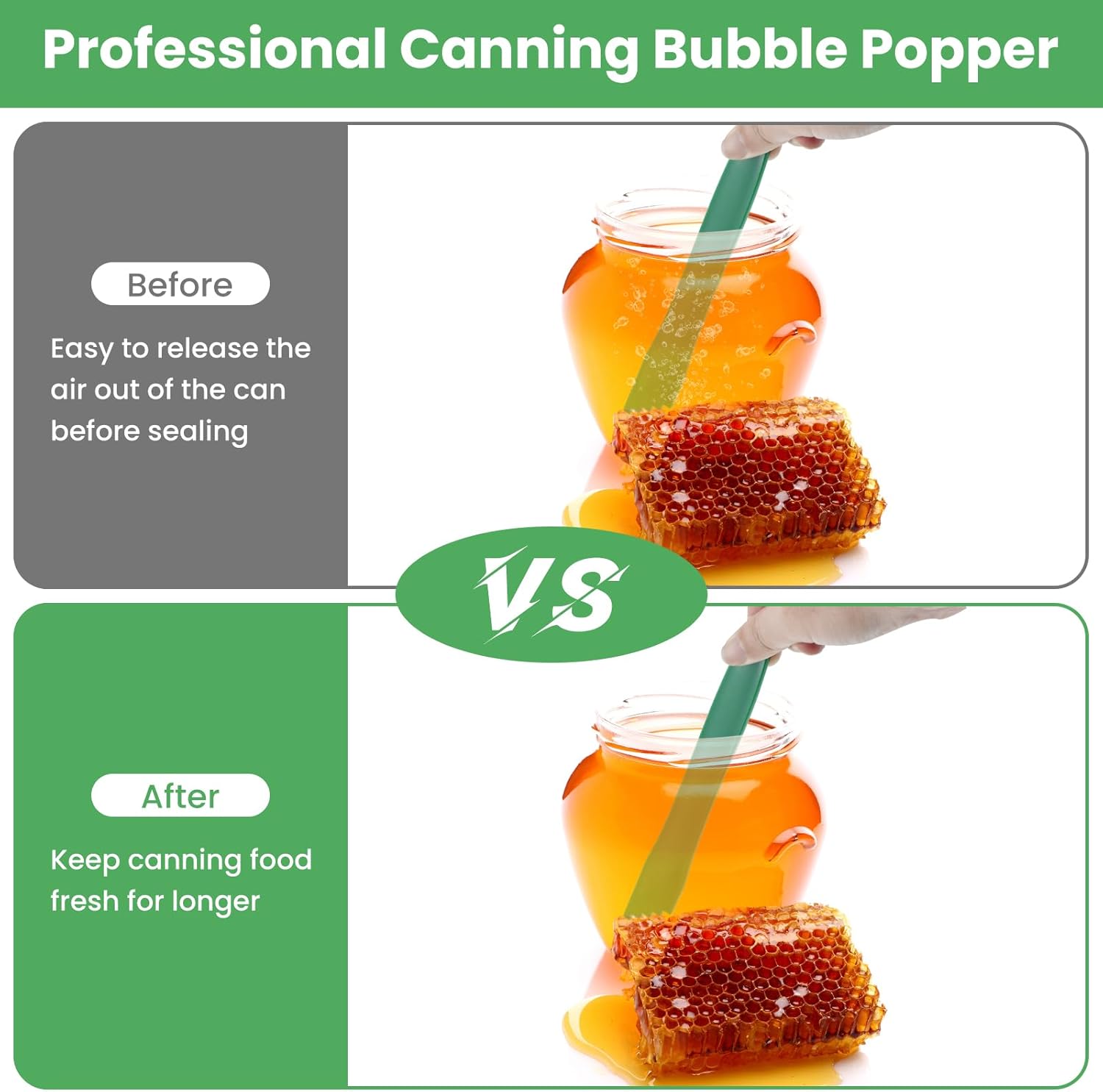 2-Piece Canning Kit - Canning Bubble Popper Remover Jar Lid Lifter