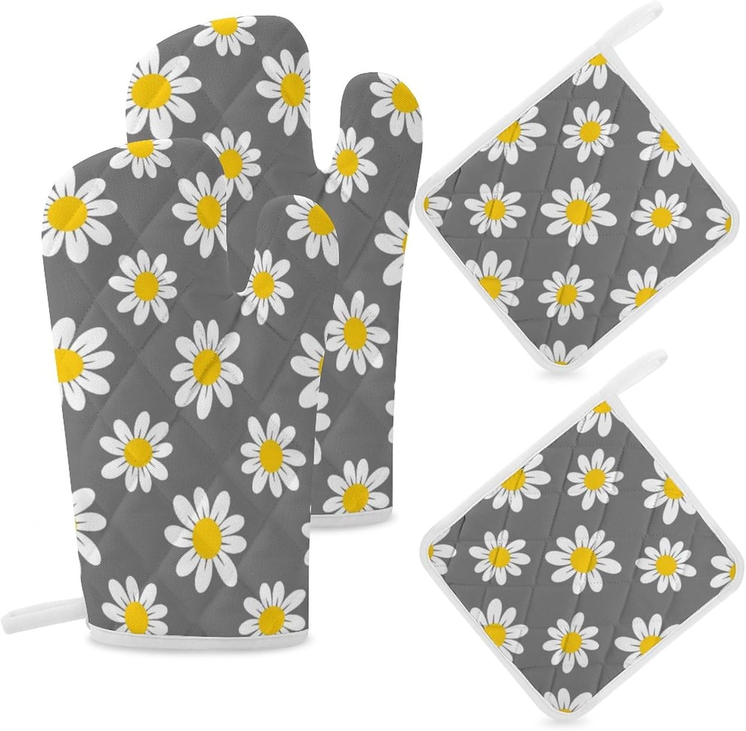 Curdesi 4PC Oven Mitts Pot Holder Set