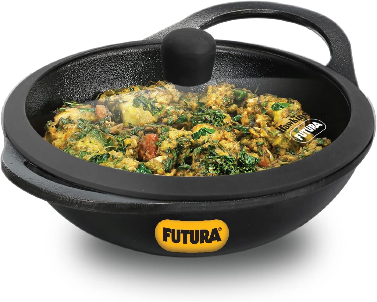 HAWKINS Futura 2L Cast Iron Kadhi Nonstick for Perfect Cooks