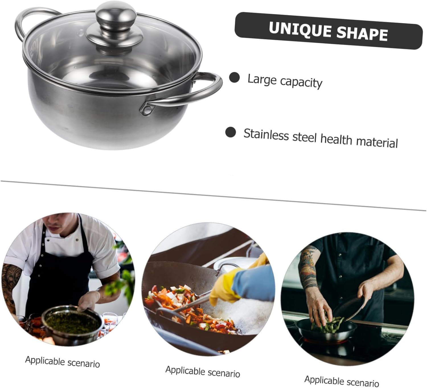 Stainless Steel Steamer Pot - Stockpot for Gas Cooker