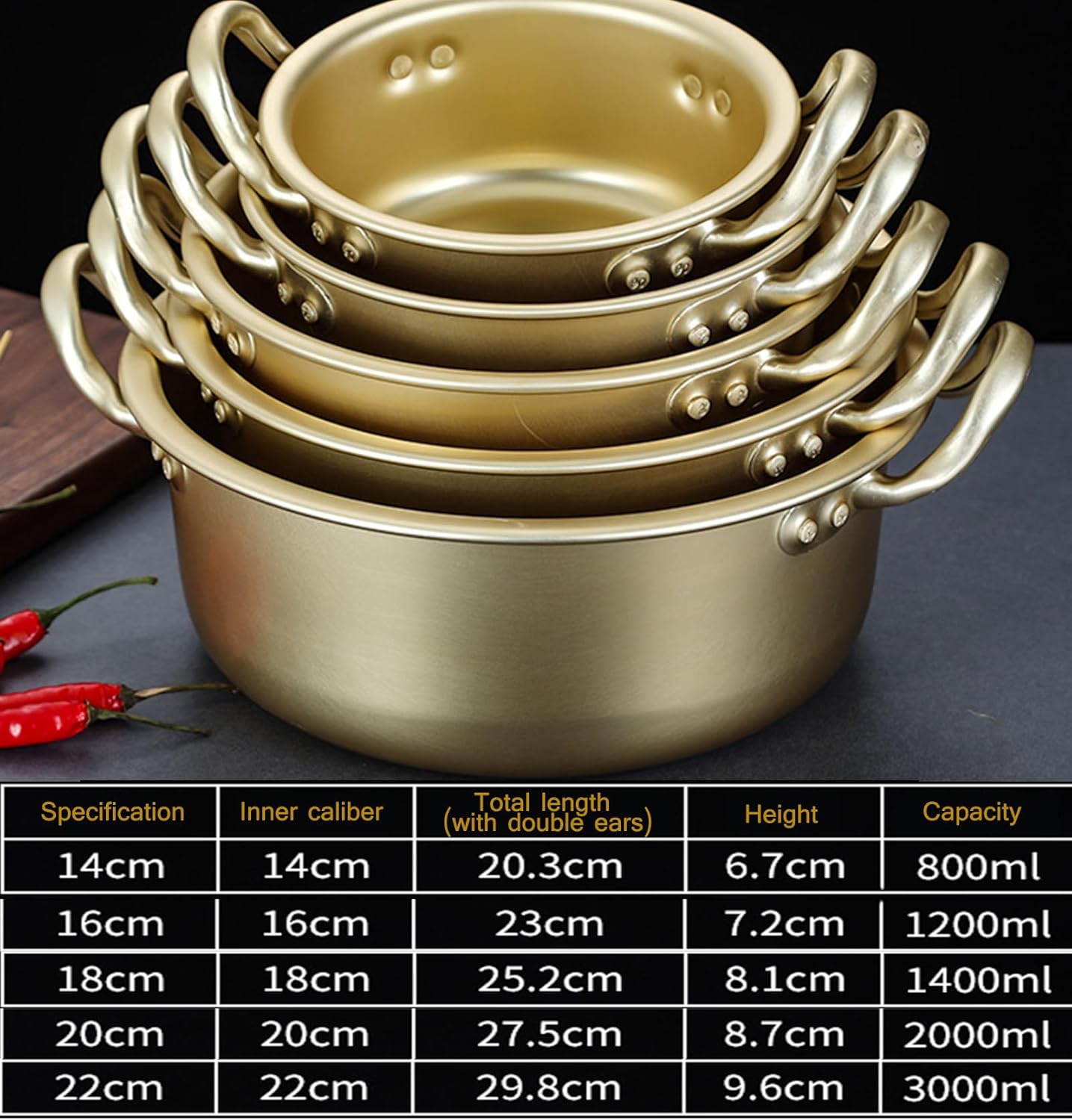 Korean-Inspired 14cm alumined paella pan for quick and authentic cooking