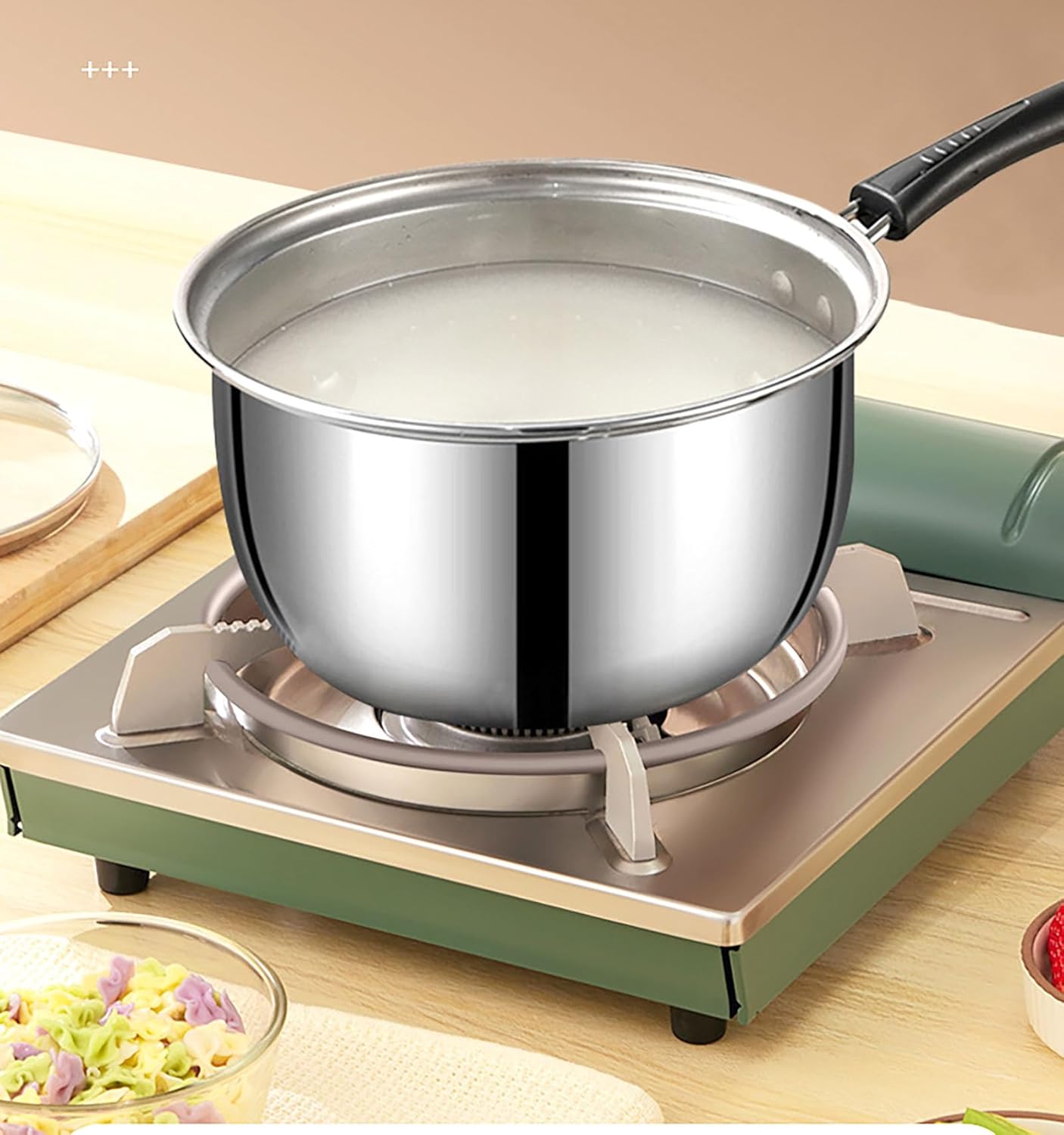 Yikangheng 13 Quart Stainless Steel Saucepan with Lid and Long Handle