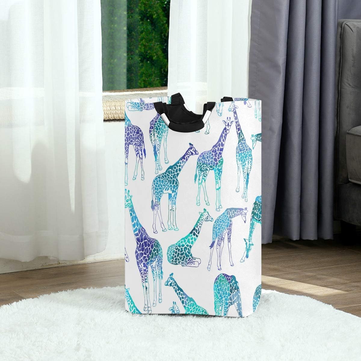 Giraffe Design Collapsible Laundry Basket for Home