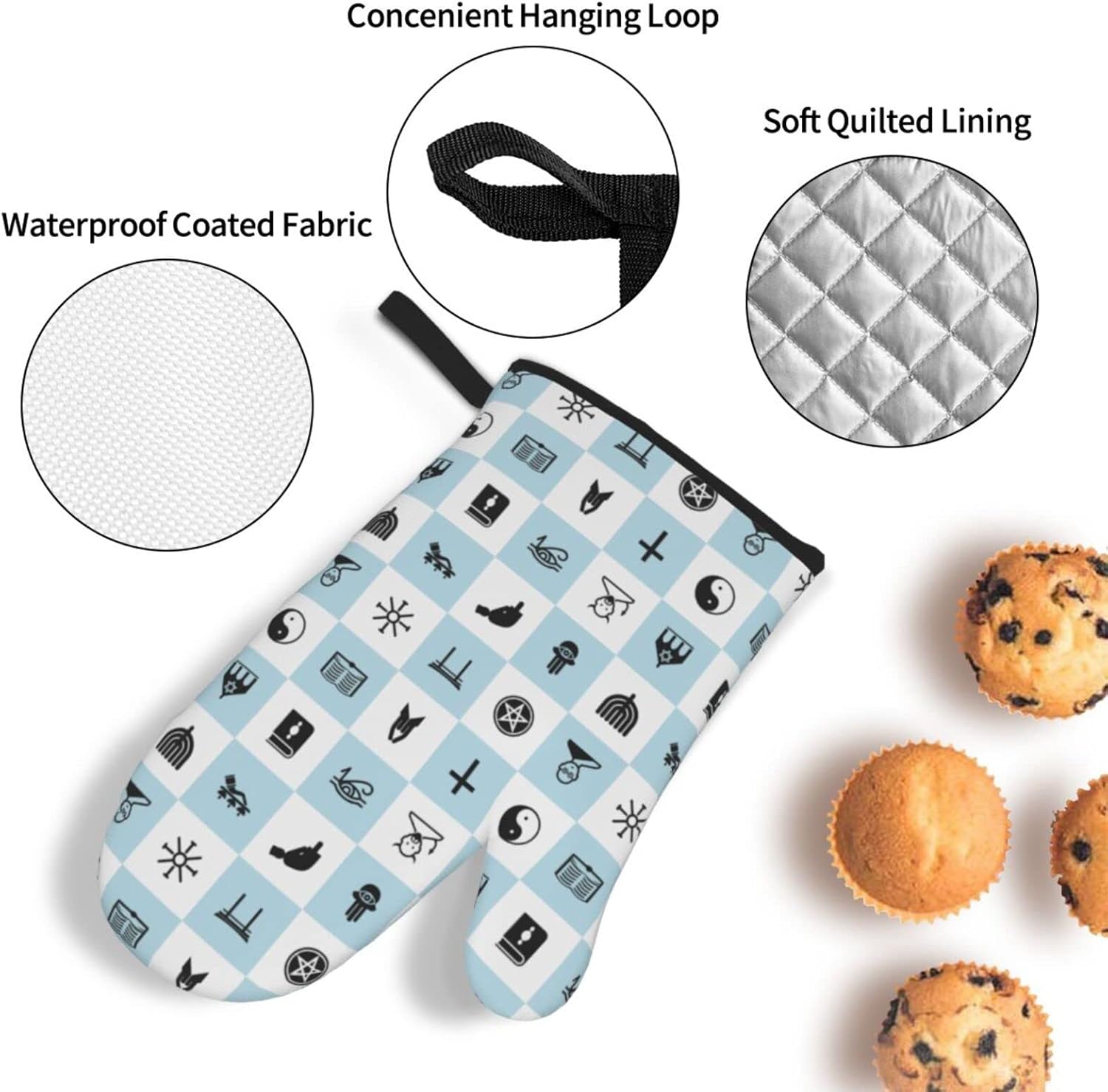 Hanukkah Potholders Sets Heat-Resistant Oven Mitts