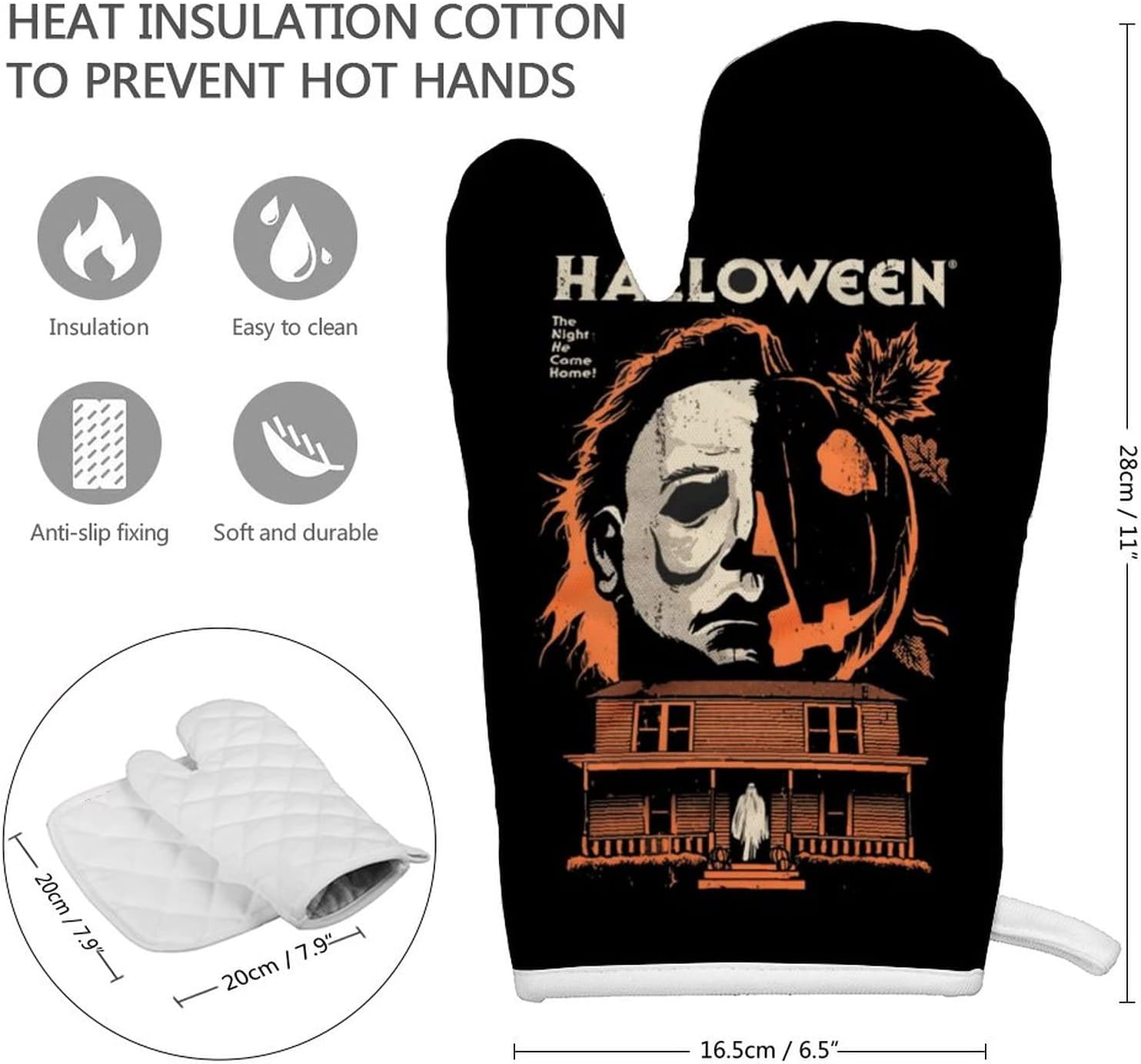 Spooky Softness Heat-Resistant Halloween Oven Mitt