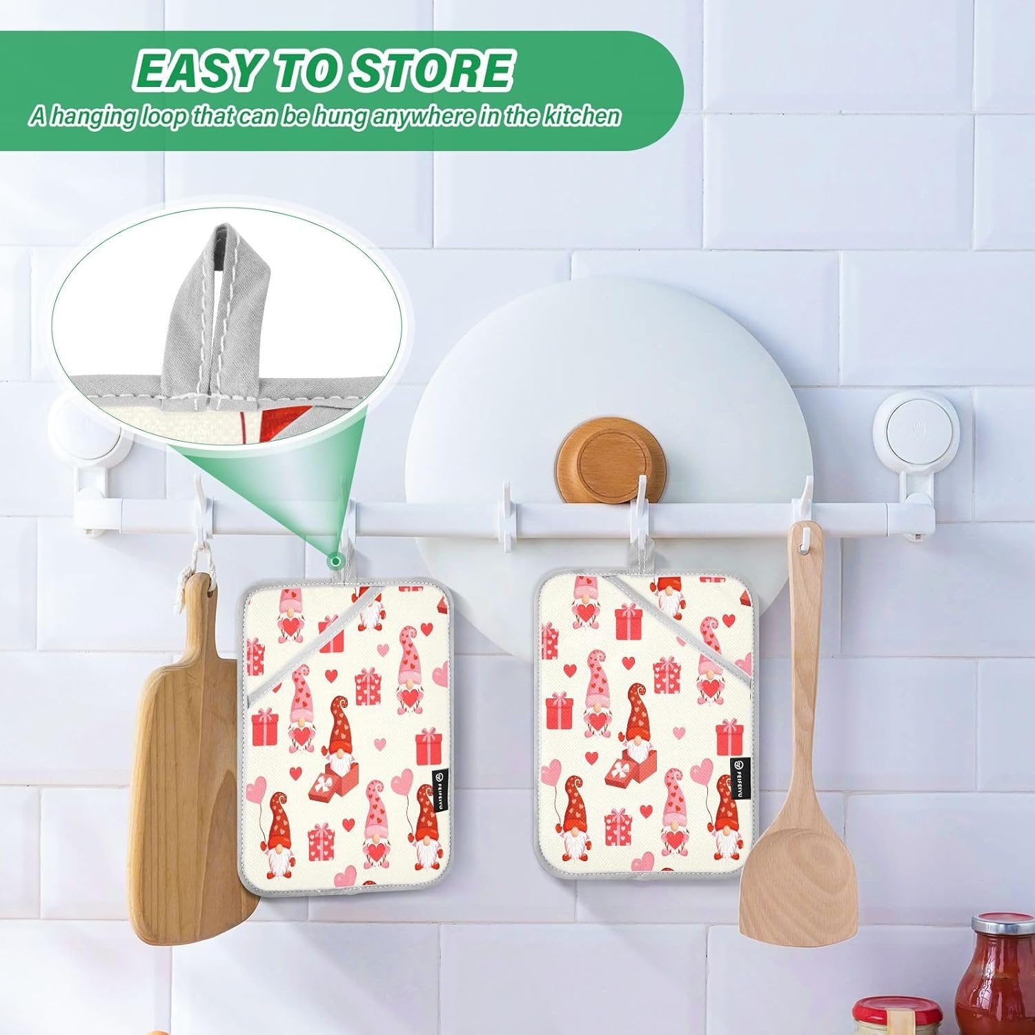 Cute Heat-Resistant Potholders 2-Pack