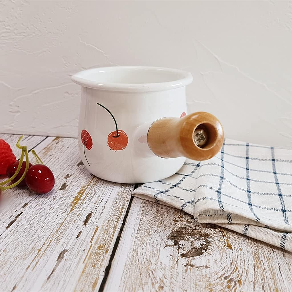 Small Enamel Milk Pot 4-Inch 17 Oz