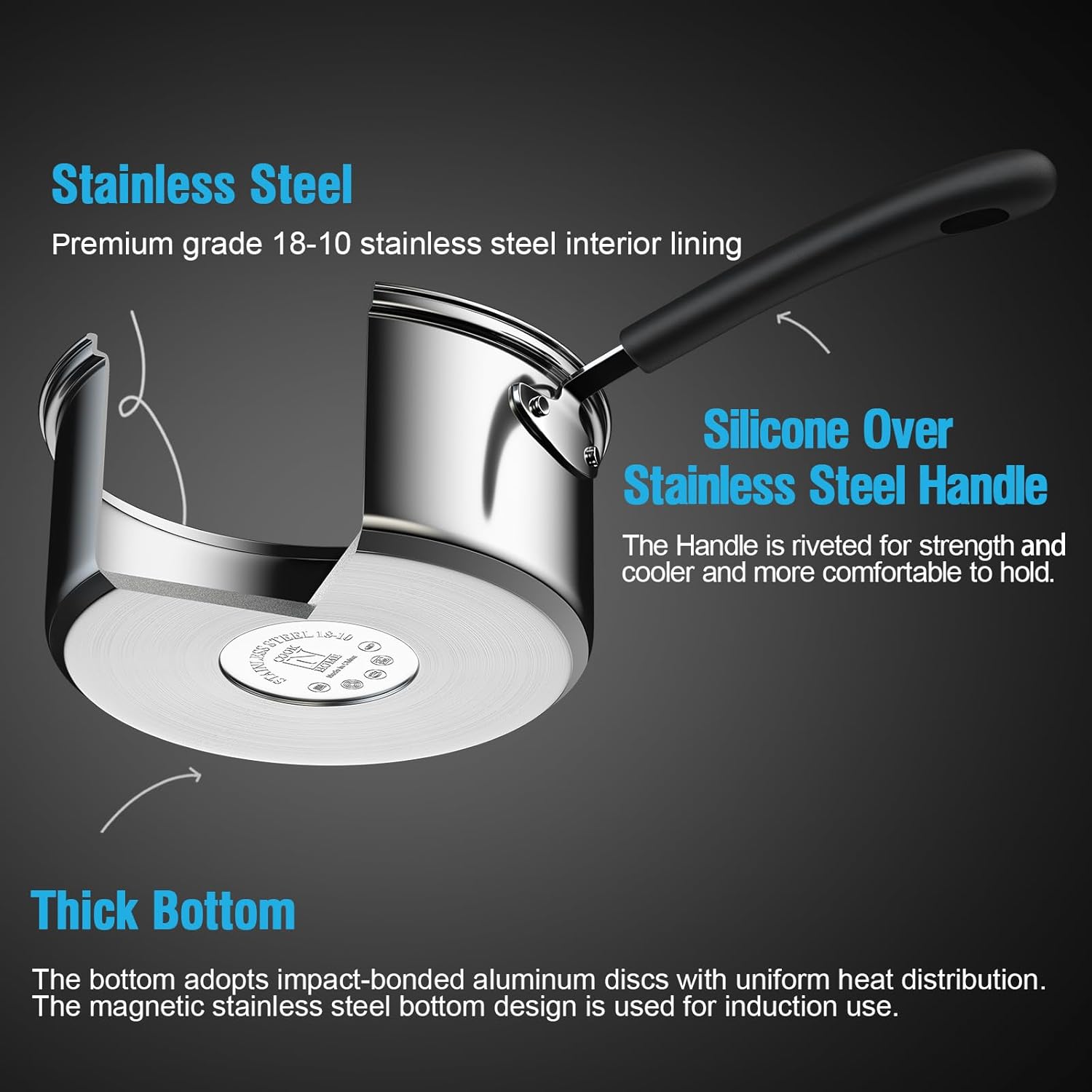 2-Quart Long Handle Double Boiler