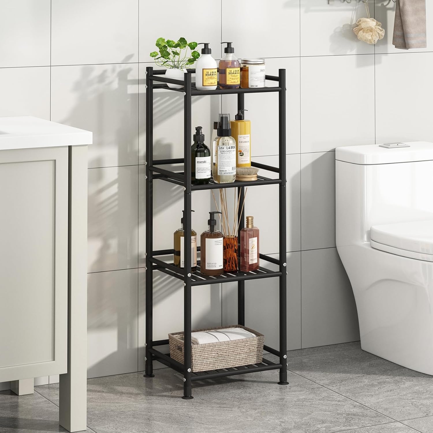 4 Tier Metal Bath Rack for Home