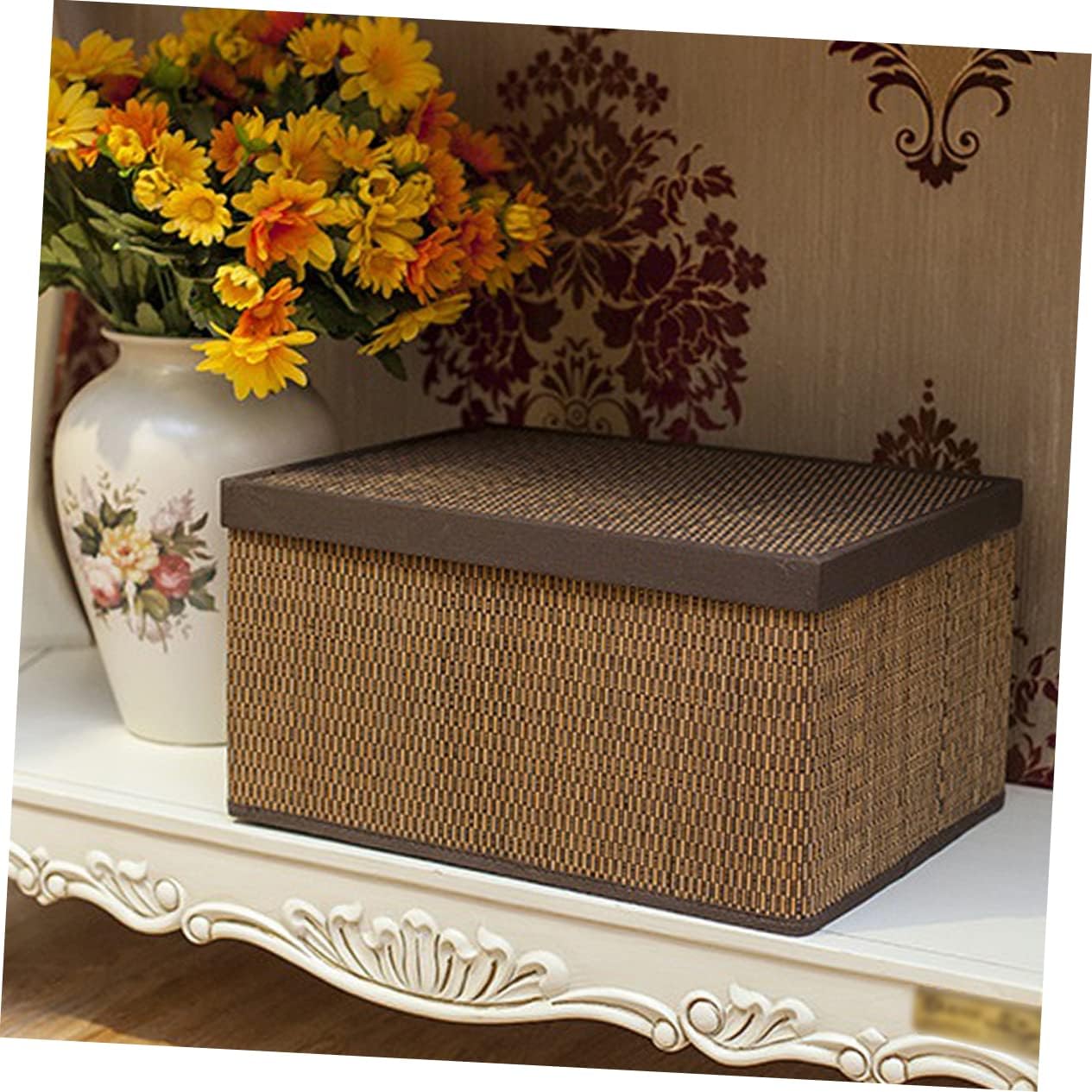 BESTonZON Non-Woven Fabric Foldable Washer with Lid Organizer