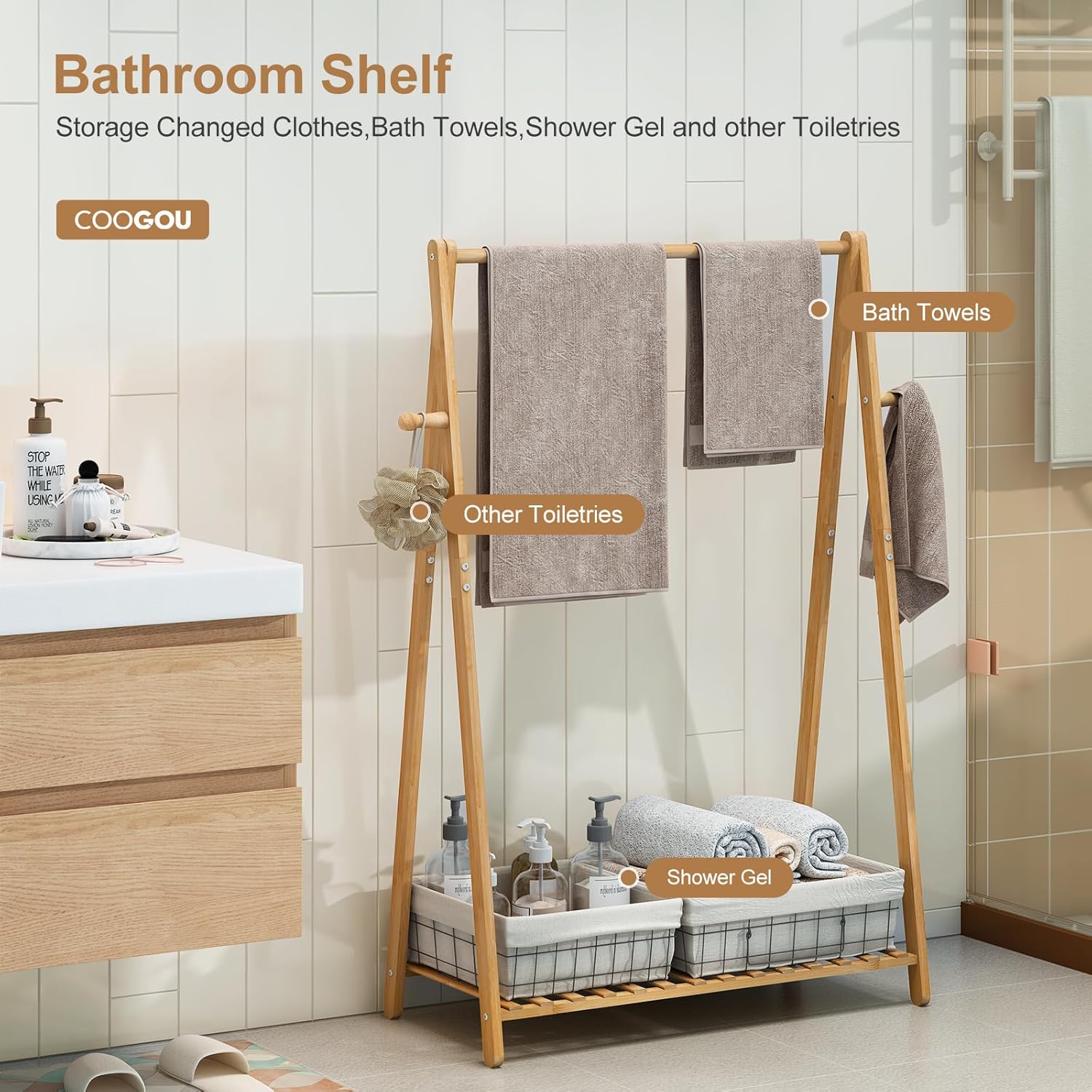Space-Saving Small Clothes Hanging Rack for Kids and adults