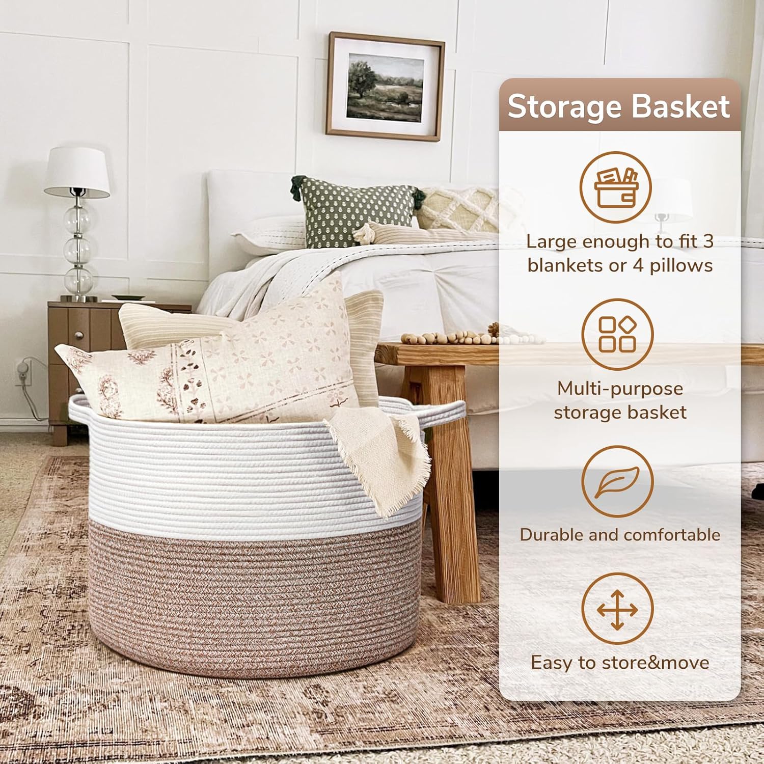 Goodpick Multi-Purpose Large Storage Basket 83L Space-Saving