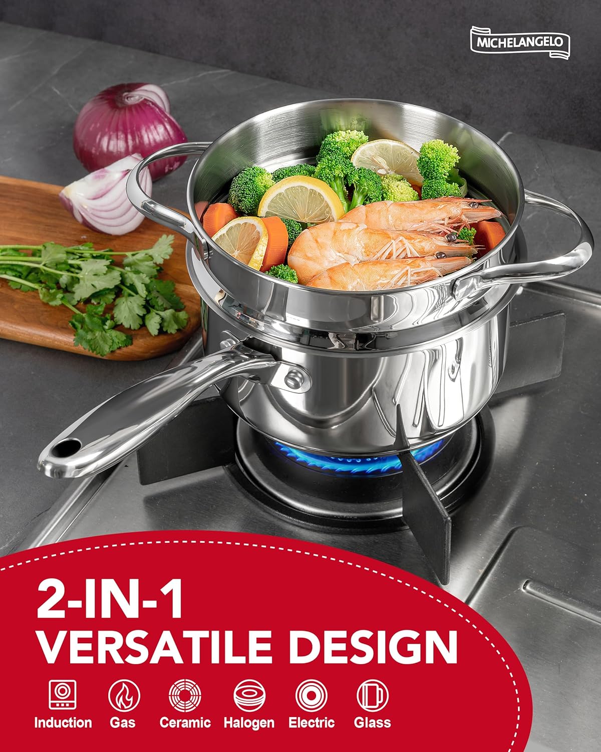 Stainless Steel Saucepan with Lid