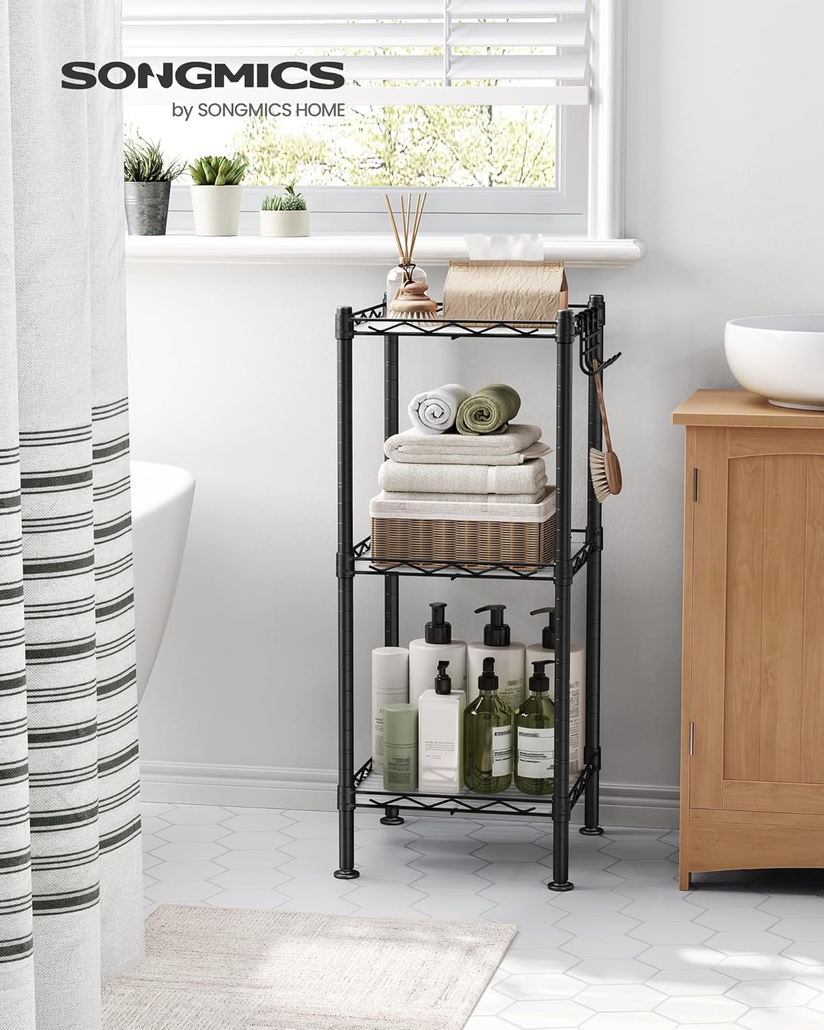Space-Saving 3-Tier Bathroom Shelf for Small Spaces