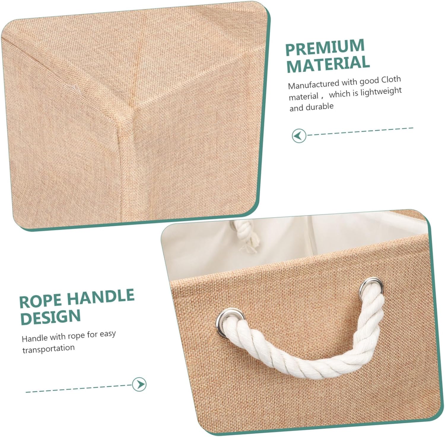 PRETYZOOM Modern Minimalist Linen Foldable Dirty Clothes Container