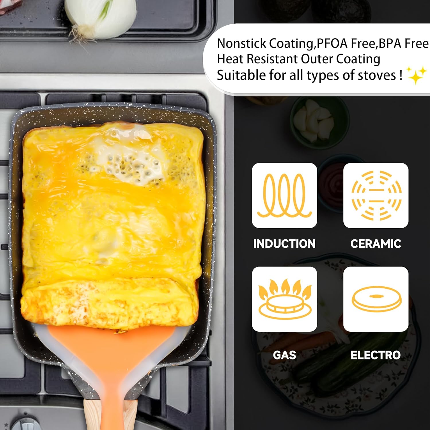 Stylish Japanese Omelette Pan Set