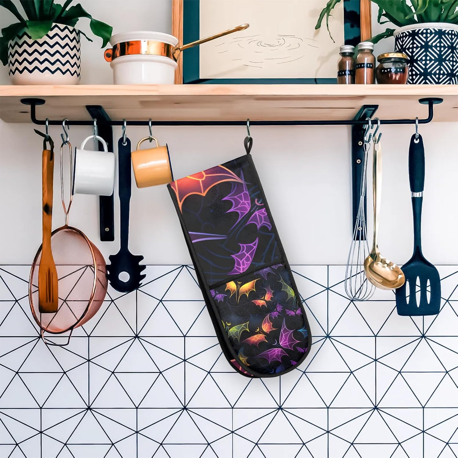 Pumpkin Halloween Oven Mitts