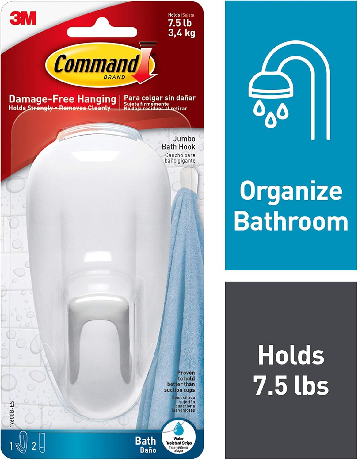Command Bath Wall Hook Organizer