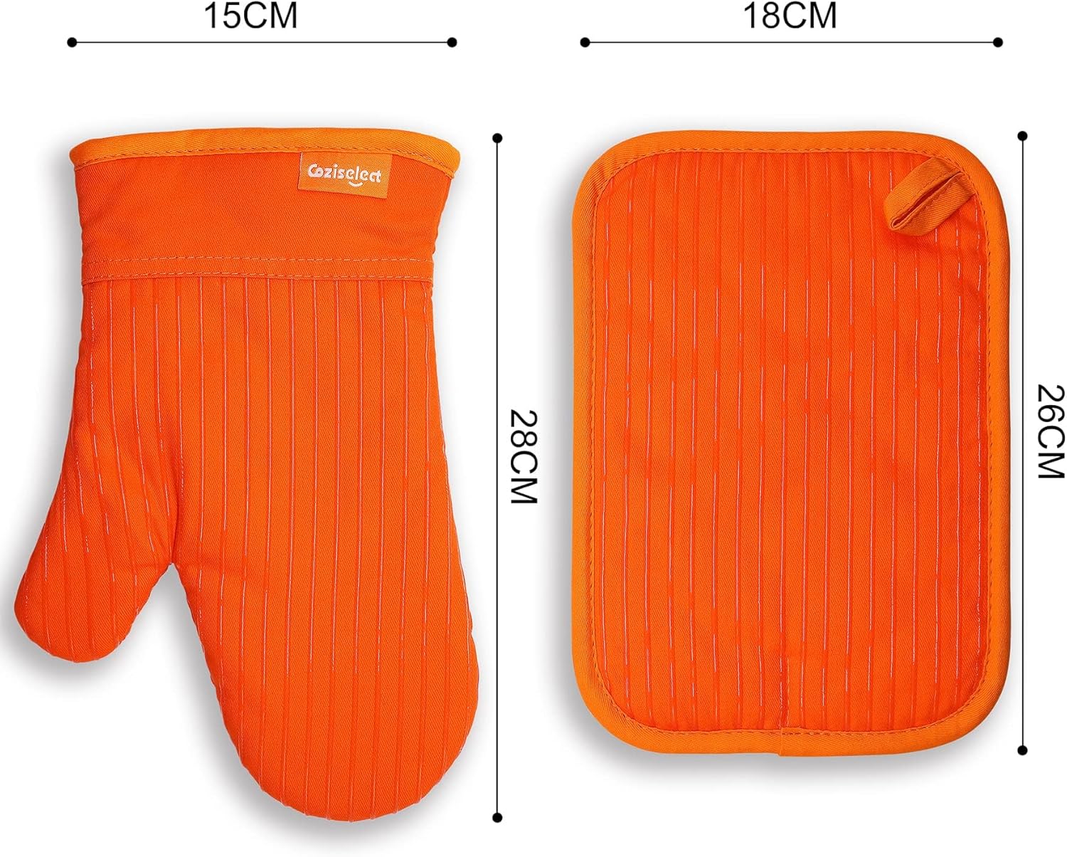 Coziselect 4-Piece Oven Mitts Pot Holders Heat-Resistant