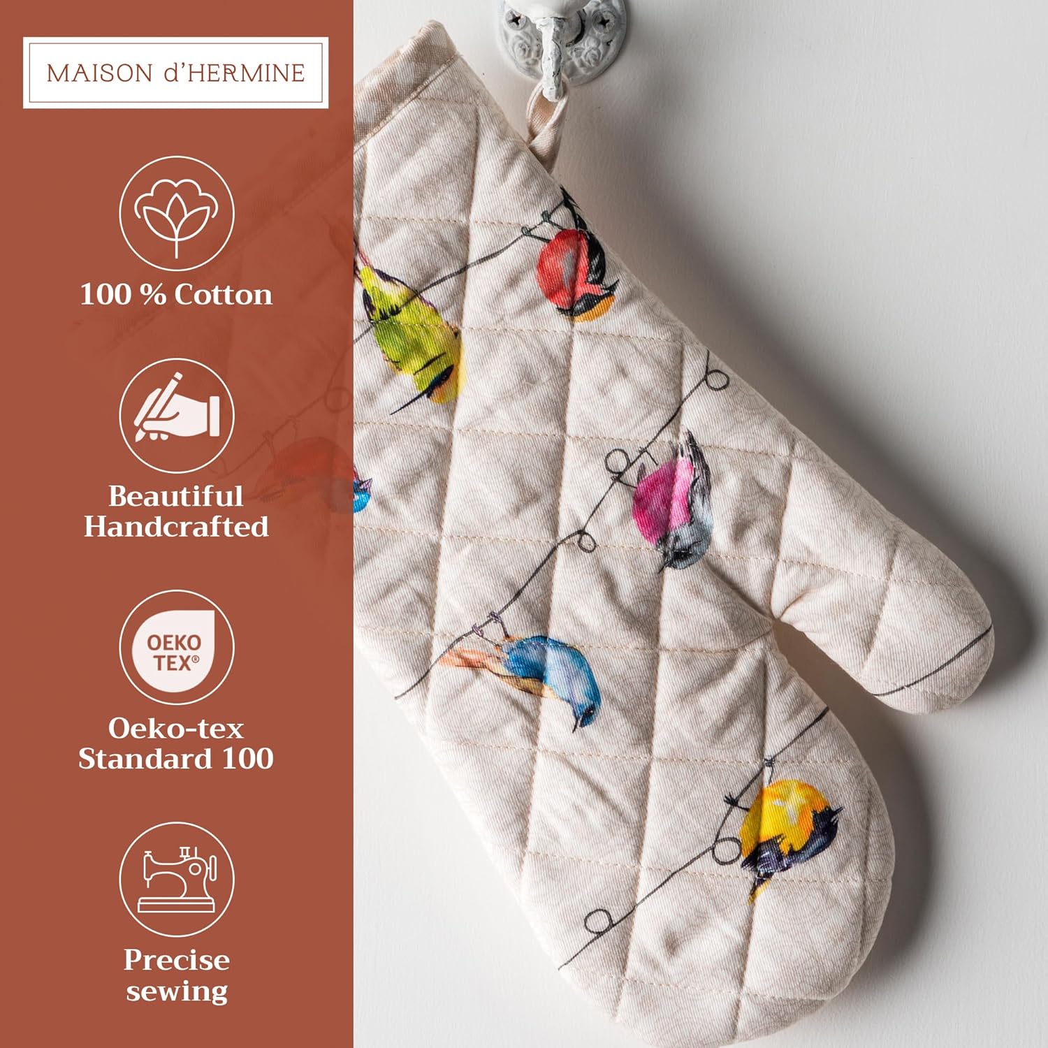 Charming 100 Cotton Oven Mitt
