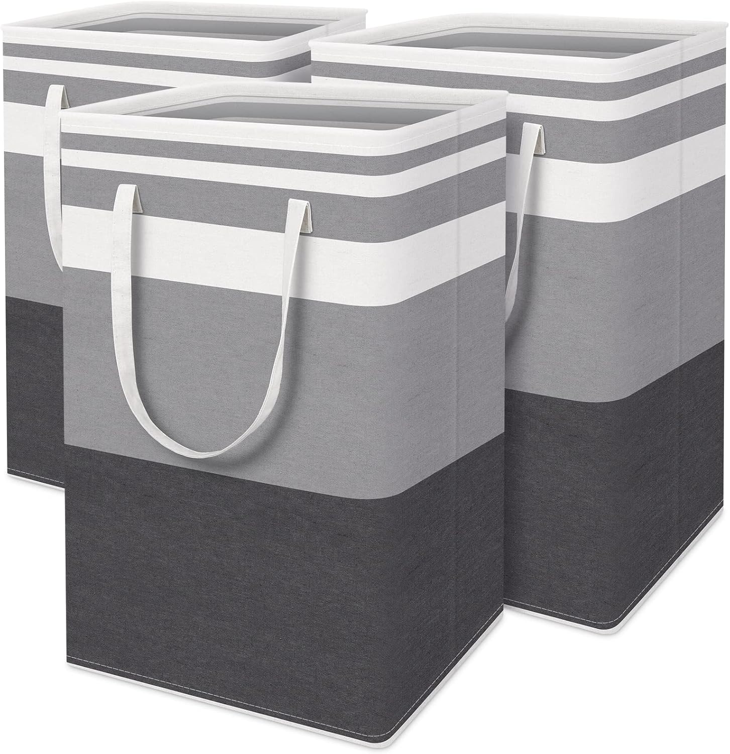 HomeHacks 3-Pack Laundry Baskets with Waterproof and Collapsible Design