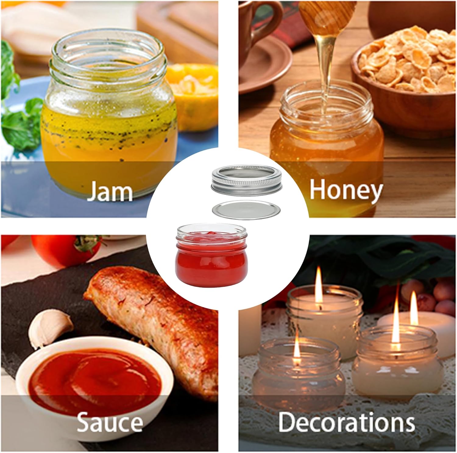 Josisi 4oz Mason Jars