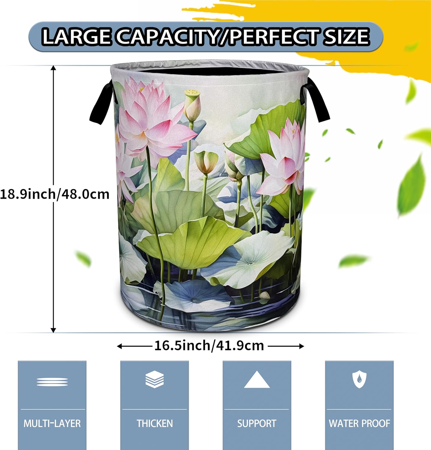 Elegant Foldable Laundry Basket for Home Office and Travel