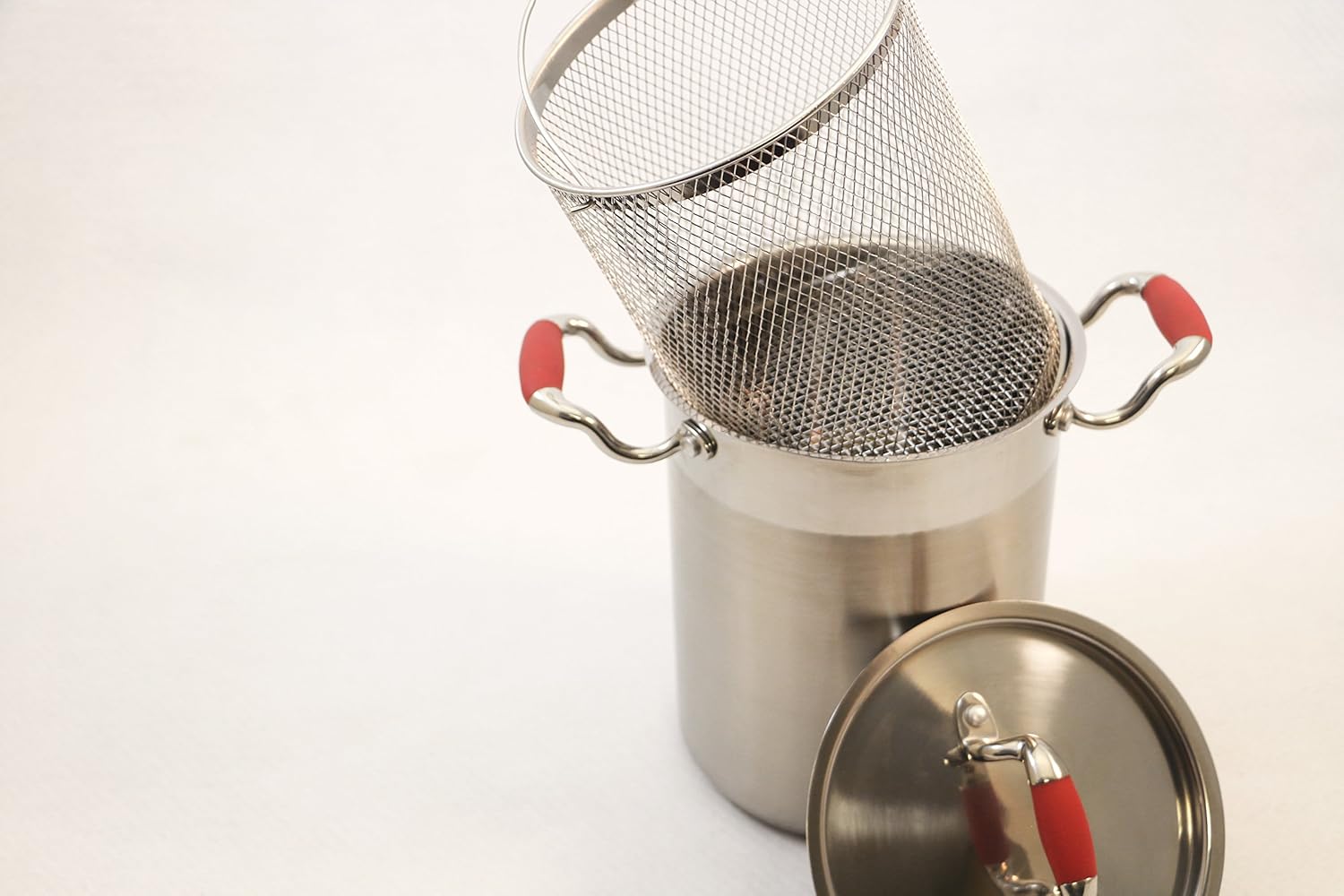Stainless Steel 45 Qt Stockpot Set with Basket and Lid
