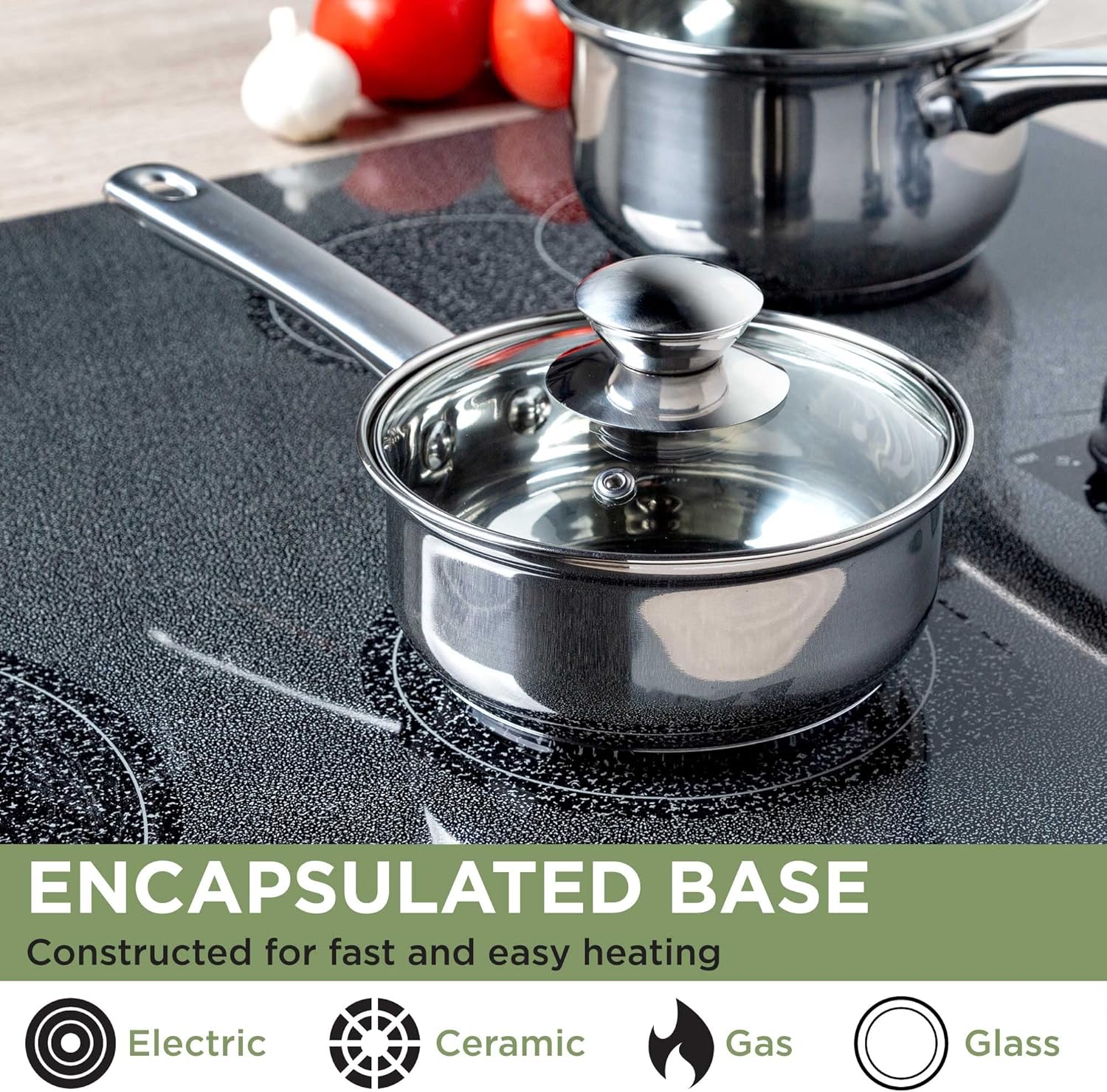 Ecolution 1-Quart Stainless Steel Saucepan Premium Cooking Excellence
