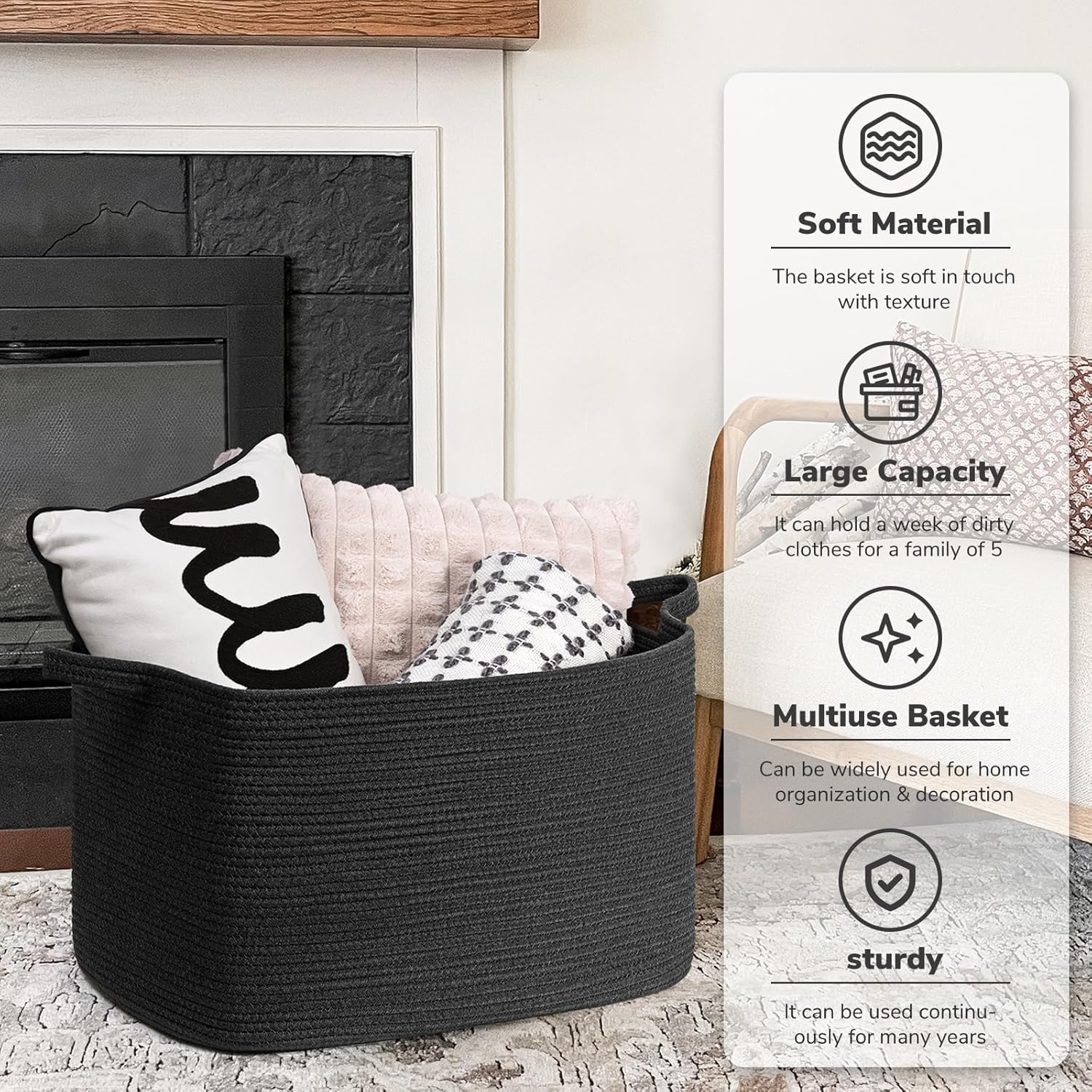 Goodpick Storage Basket 236 x 157 x 138 Black