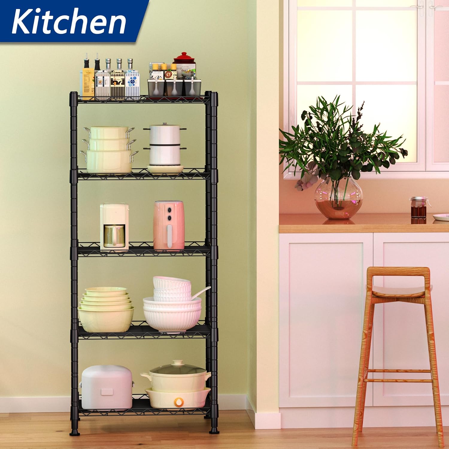 5-Wire Metal Storage Rack