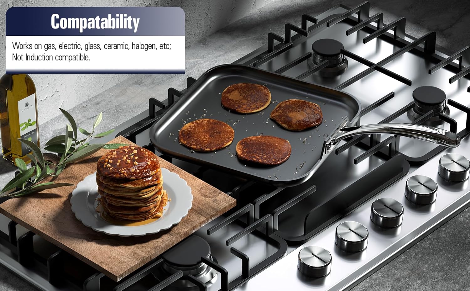 Cooks Standard Nonstick Griddle Pan Black